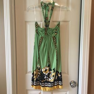 Venus green halter beaded sundress.